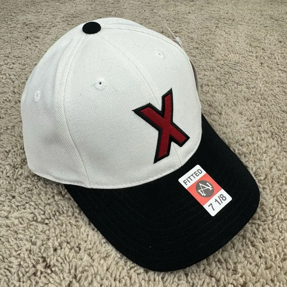 Cuban X‎ Giants Hat NLB American Needle Fitted 7 1/8 White Red X Team Logo Cap